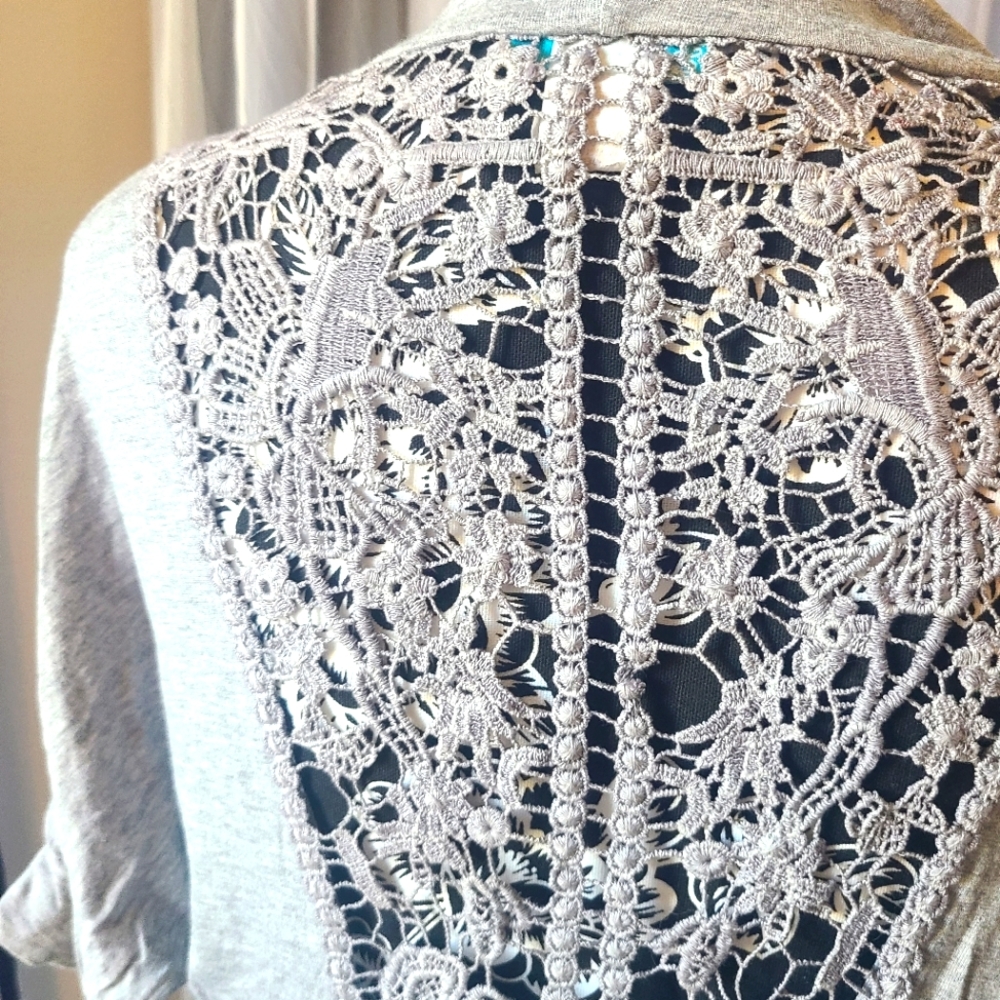 Crochet style cardigan